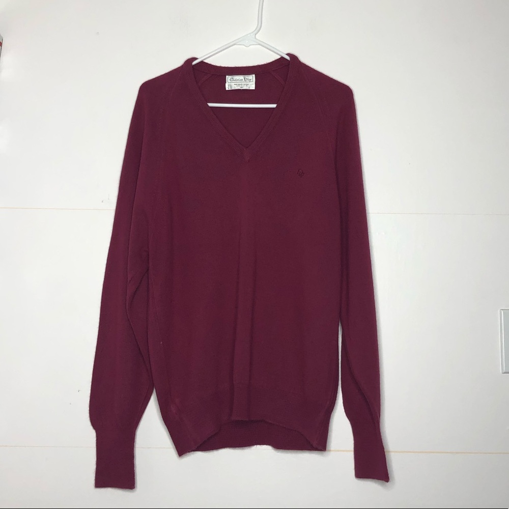 Vintage Christian Dior V Neck Sweater